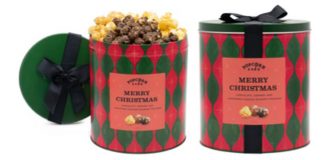 Merry Christmas Gourmet Popcorn Gift Tins Popcorn Shed