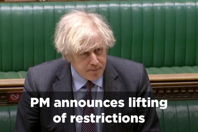 Boris announces lifting of restrictions