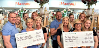 Mantons Gifts & Cards raises funds for charity