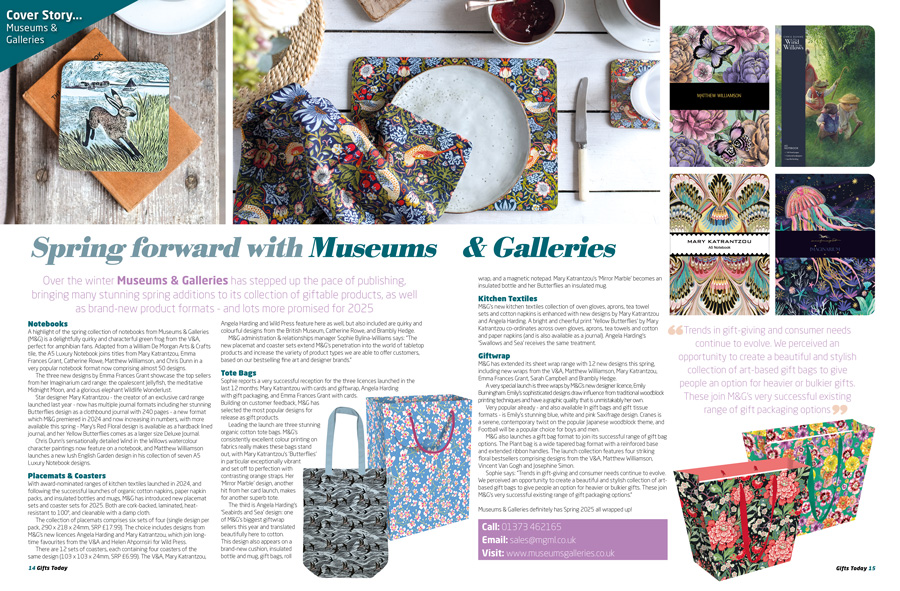 Gifts Today March April cover story Museums & Galleries