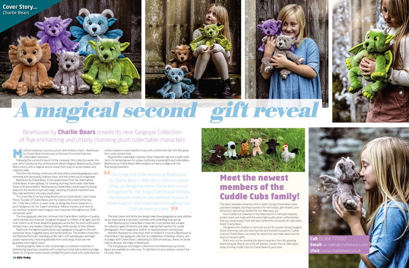 Gifts Today Cover Story with Charlie Bear