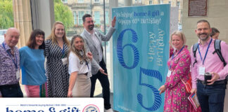 GCA marks Home and Gift 65th anniversary with giant greeting card GCA presentation