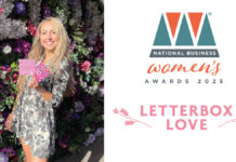 Kerry Bilson shortlisted for business awards Letterbox Love award